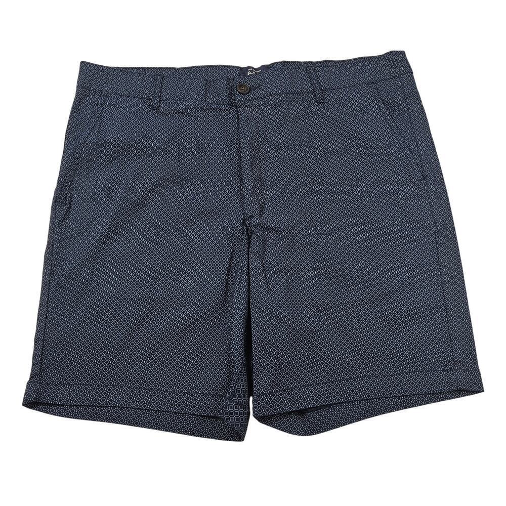Essex Shorts chino micro geometric stretch fit golf preppy fun pattern 36 Mens - Picture 3 of 9